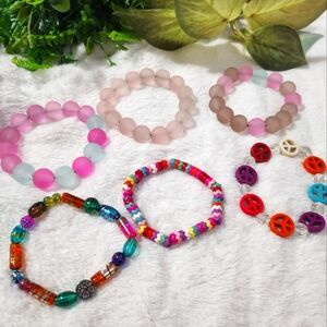 Handmade colorful beaded bracelets